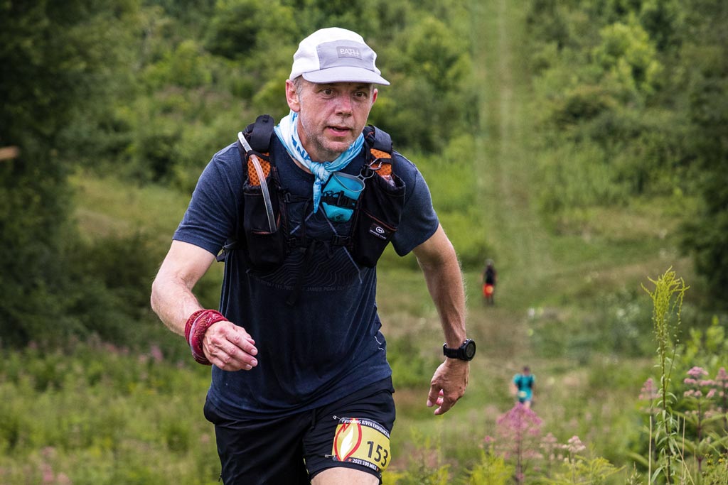 Todd Chandler running Burning River 100 Race