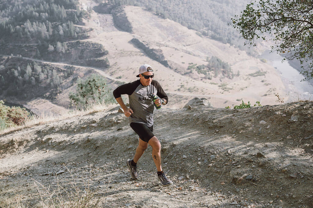 Don Freeman trail running in Auburn, California