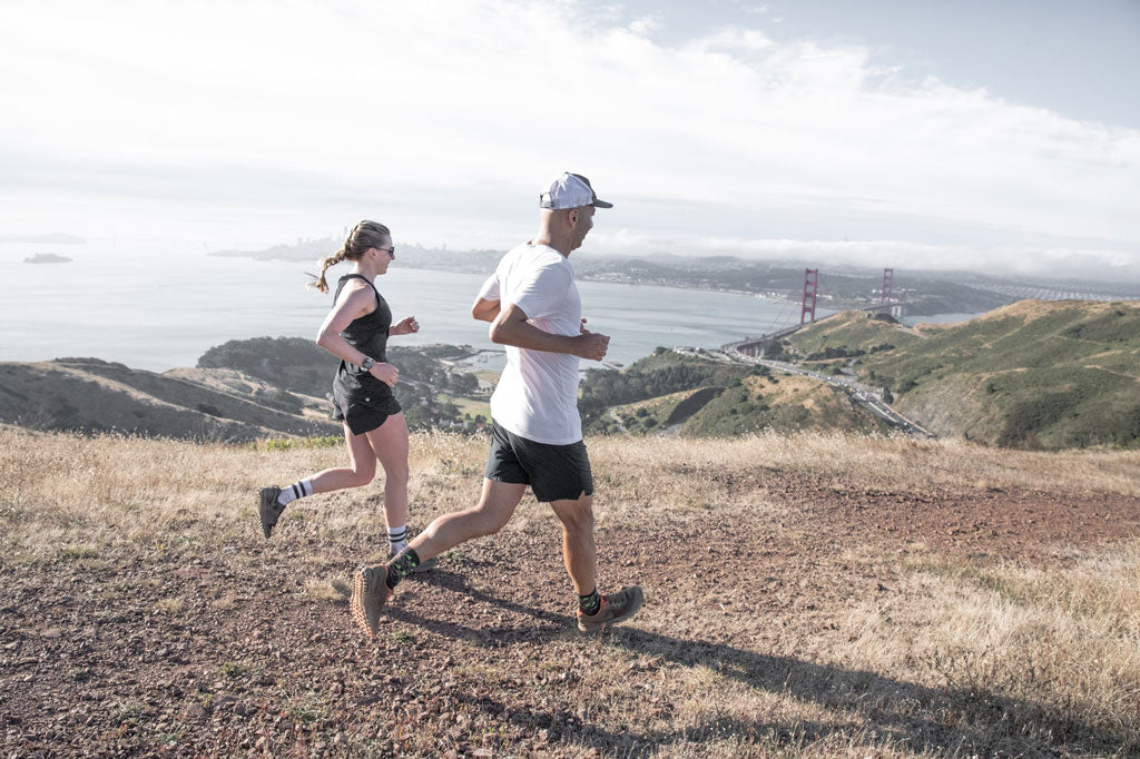 Jennifer and Toby running San Francisco