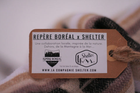 Étiquette collaboration entre Shelter & Repère Boréal