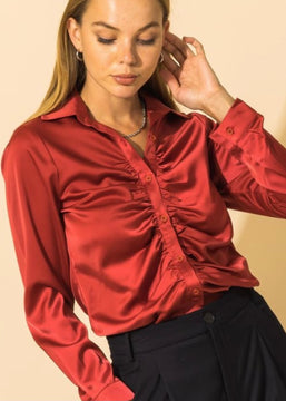 Little Red Bow Blouse