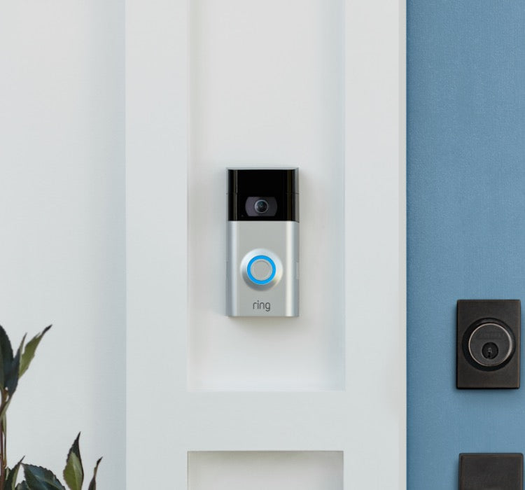 A home with a Ring Video Doorbell.