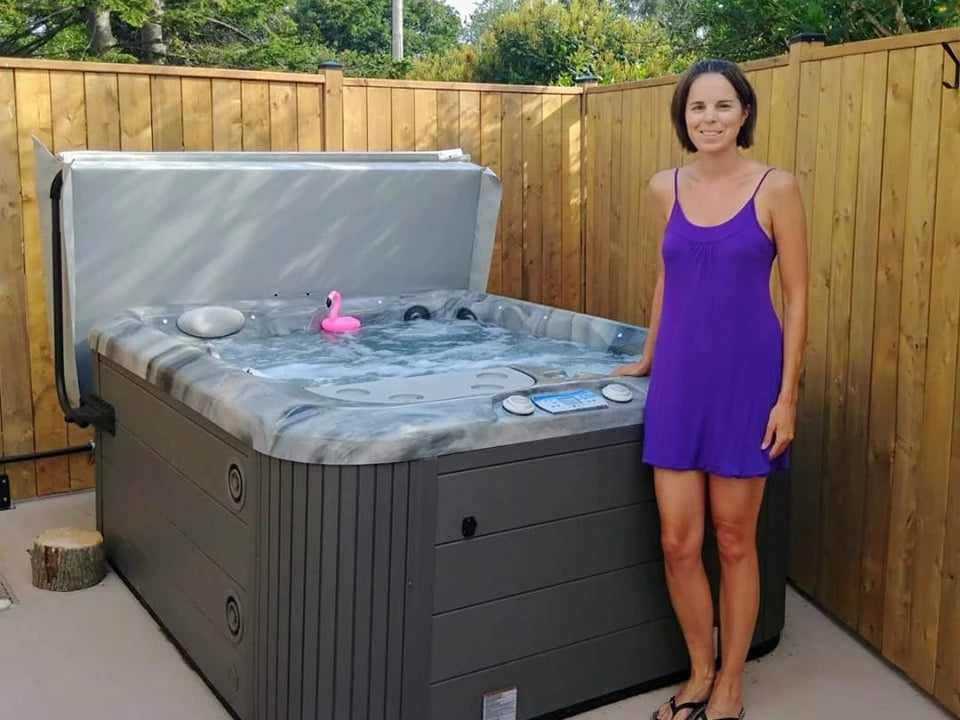 Happy Hot Tub Customer