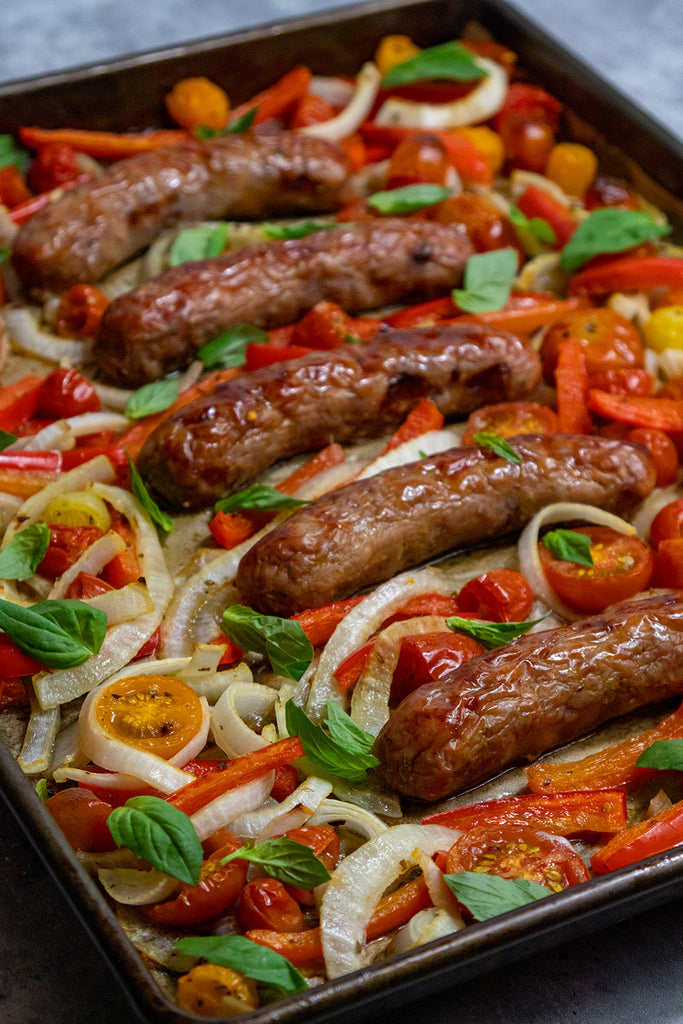 Sheet Pan Sausage And Peppers