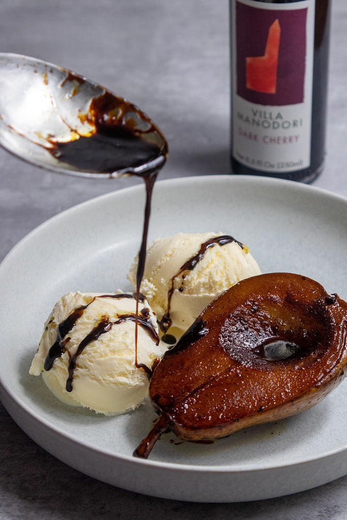 balsamic roasted pears