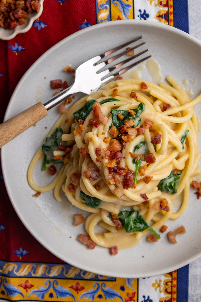 Miso and Pancetta Pasta