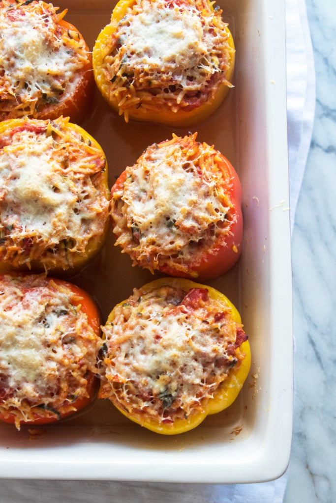 Brown Rice Stuffed Bell Peppers