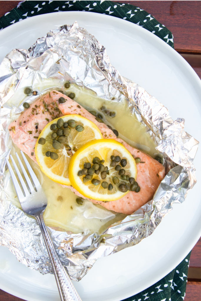 Foil Packet Salmon With Lemons And Rosemary