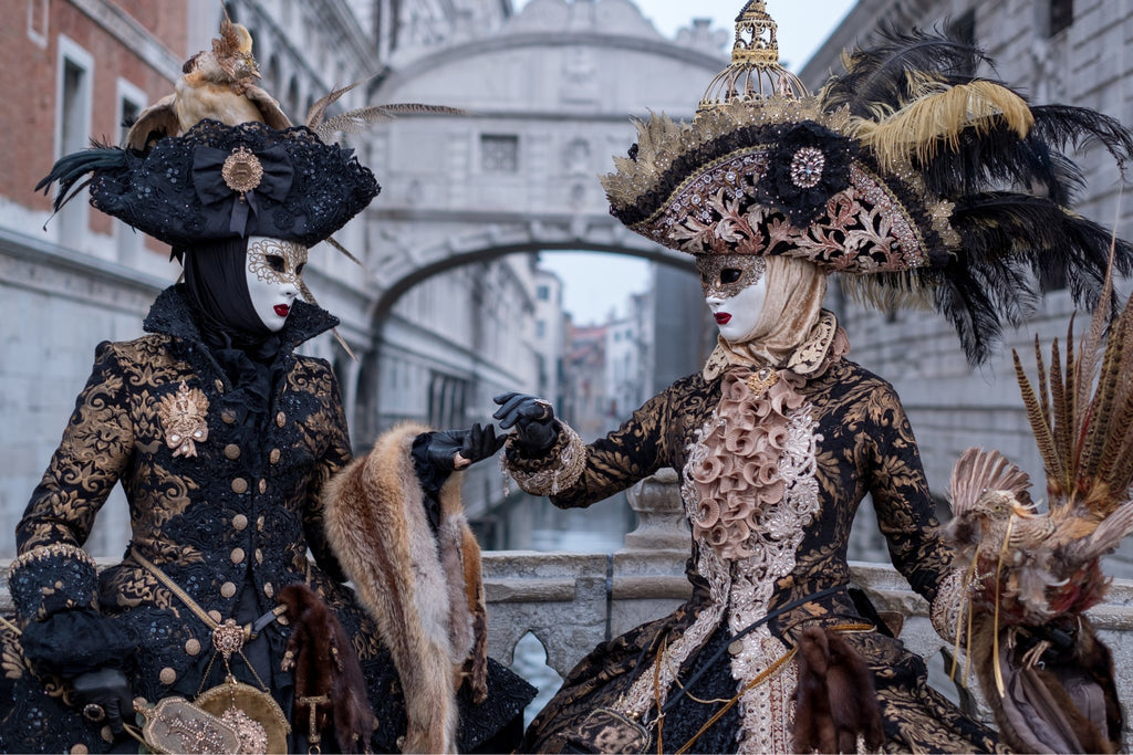 Two Venetians dressed up for Carnival