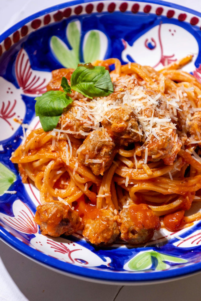 Spaghetti Con Le Pallottine (Spaghetti With Little Meatballs)