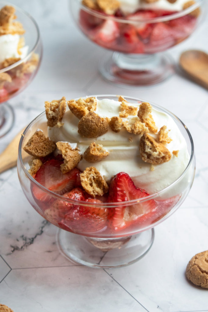 Roasted Strawberries with Mascarpone Whipped Cream