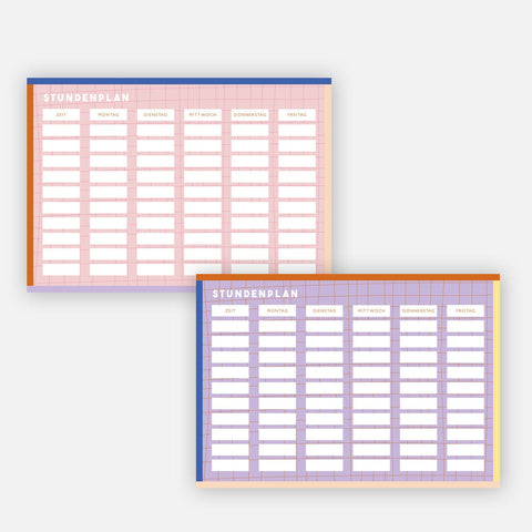 Stundenplan "Grid" Stundenplan Matsch mit Sahne