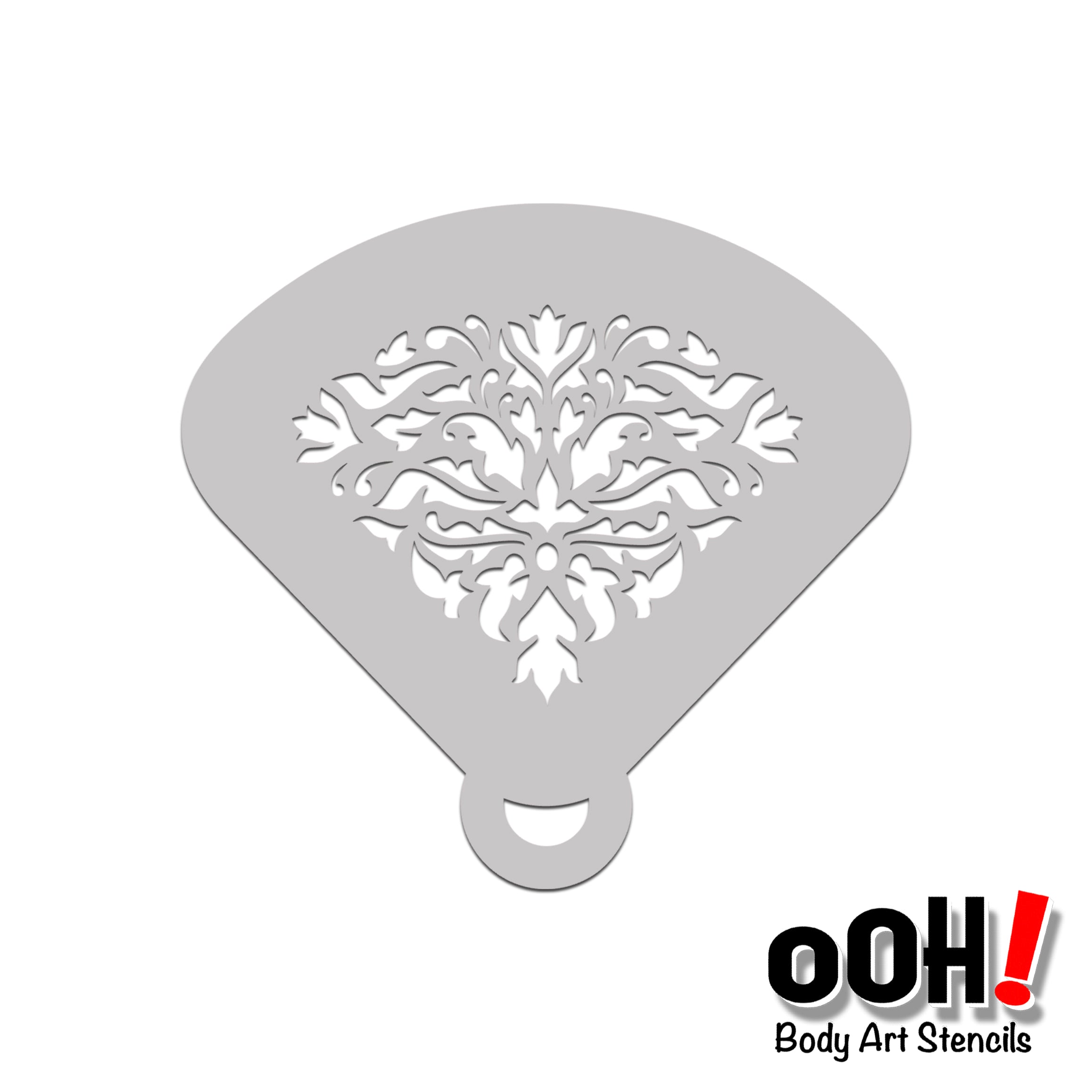 M01 Damask Mirror Face Paint Stencil