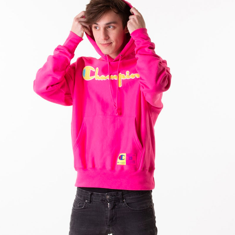 champion reef pink hoodie