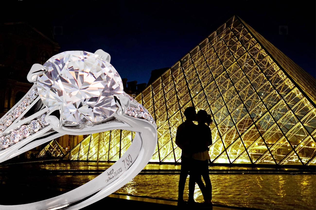 entrega de anillo compromiso en el museo Louvre Francia errores a evitar consejos Monterrey joyeria fina carranzaycarranza.com