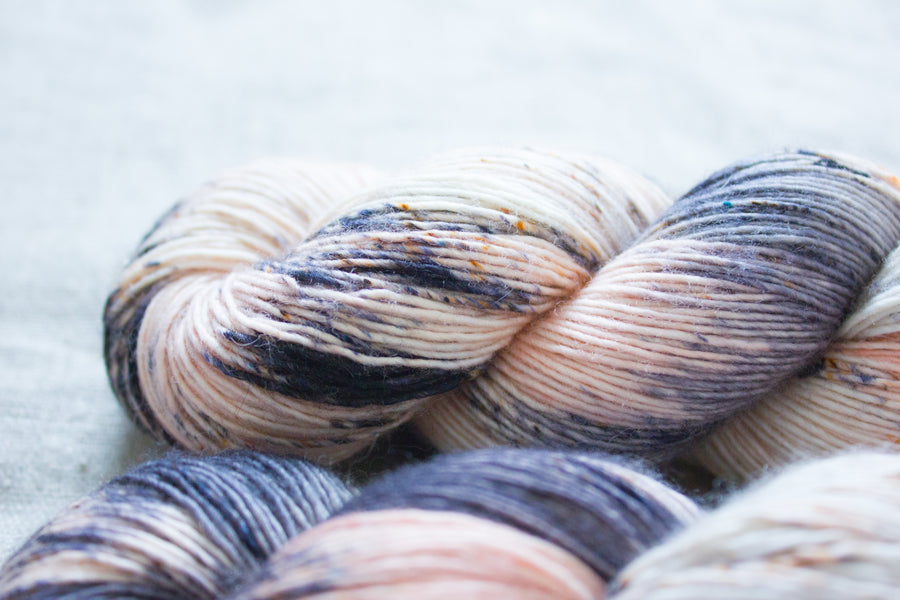 RESERVED steampunk - merino singles - 4ply fingering hand dyed yarn - 100g