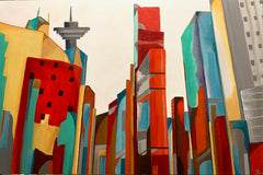 Title:  Downtown Acrylic on Canvas 24" x 36"