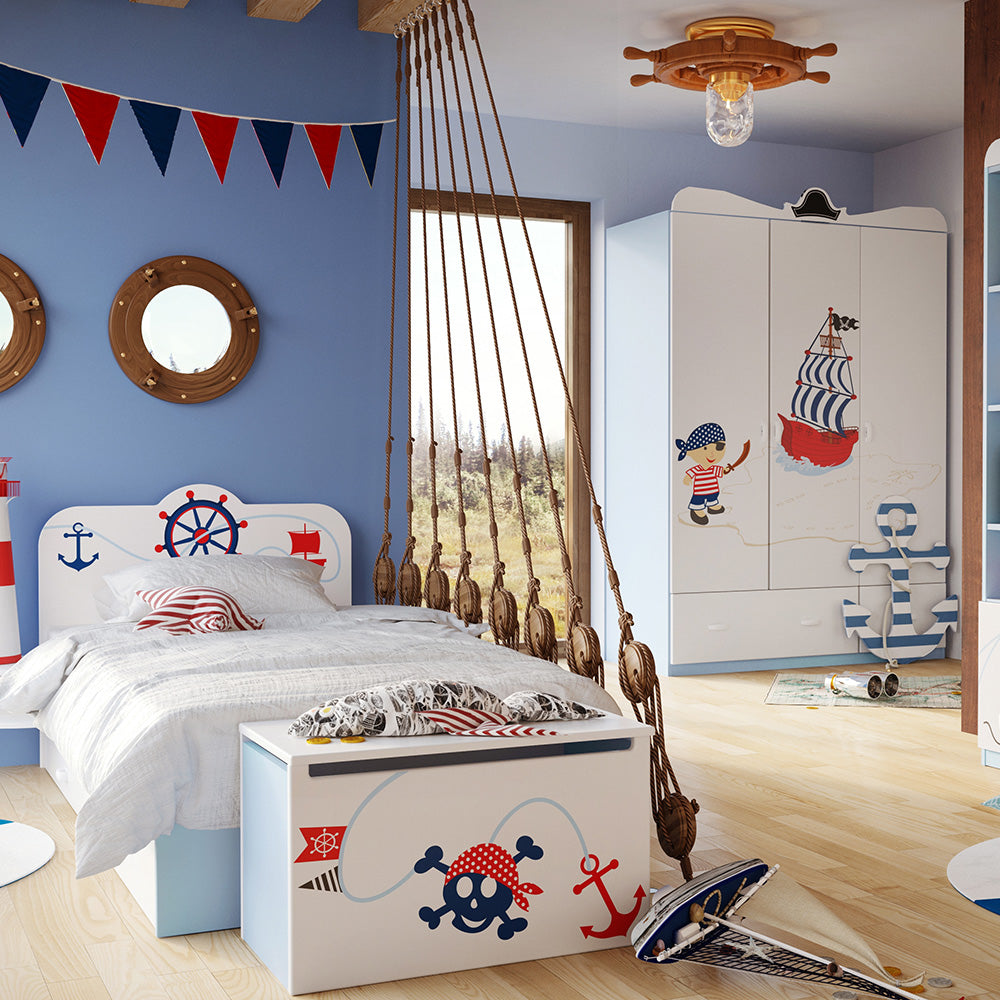 Спальня для девочки в морском стиле