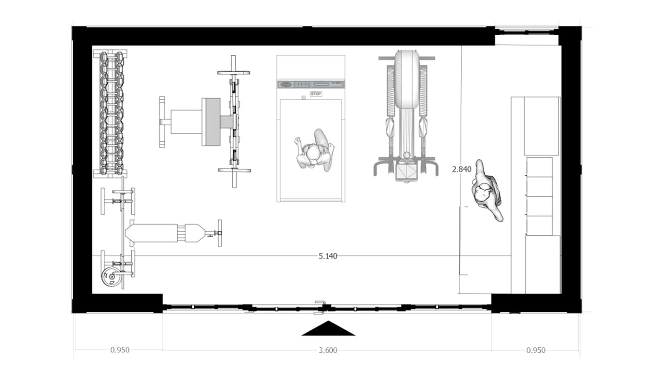 Plan interior pentru căsuța Cottage 550 de la Mobexpert