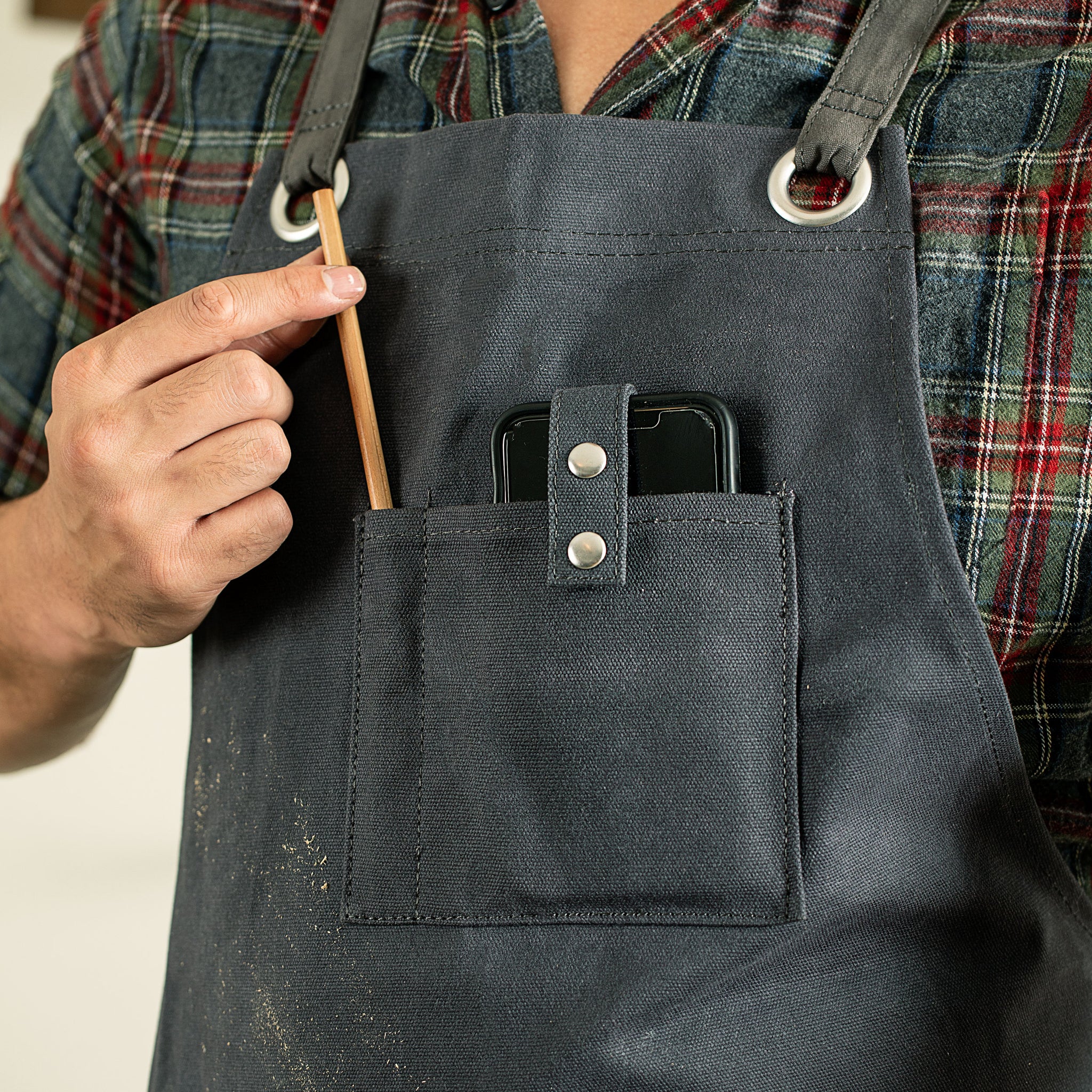 Heavy Duty Waxed Canvas Grey Apron Deluxe Edition – Texas Canvas Wares