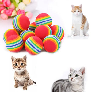 Kitten Soft Foam Rainbow Balls - JBCoolCats - Foam Cat Balls