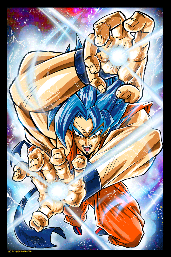 blue goku super saiyan god