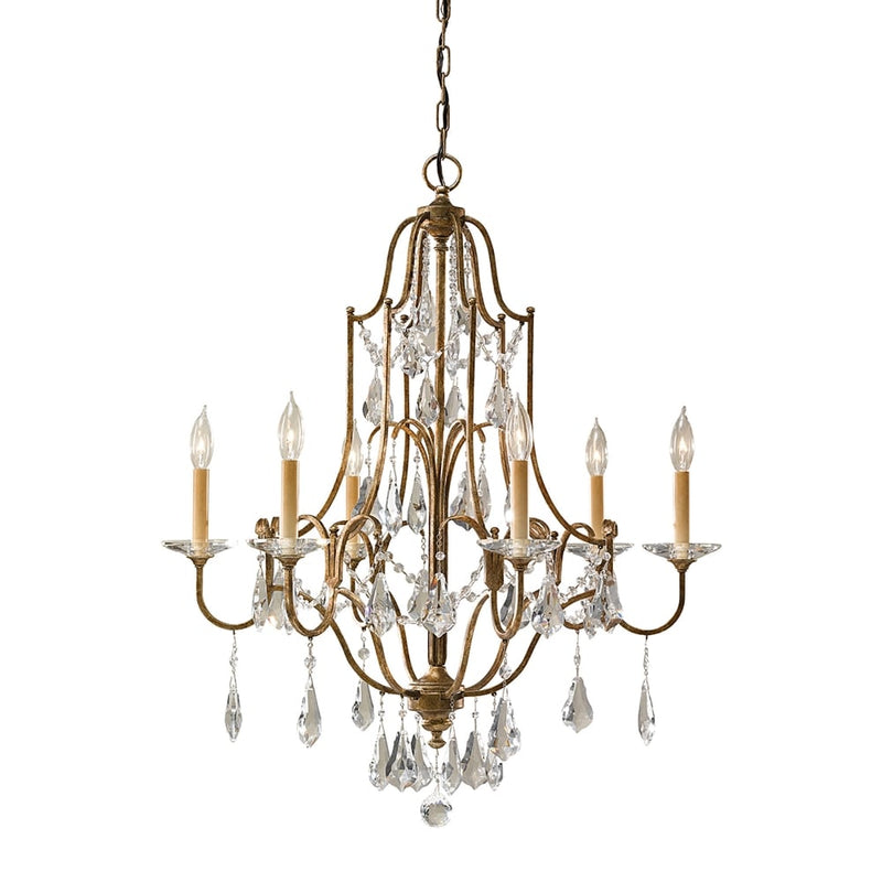 crystal chandelier with bronze finish