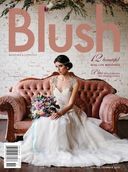 Wedding magazine cover with tickled floral featured