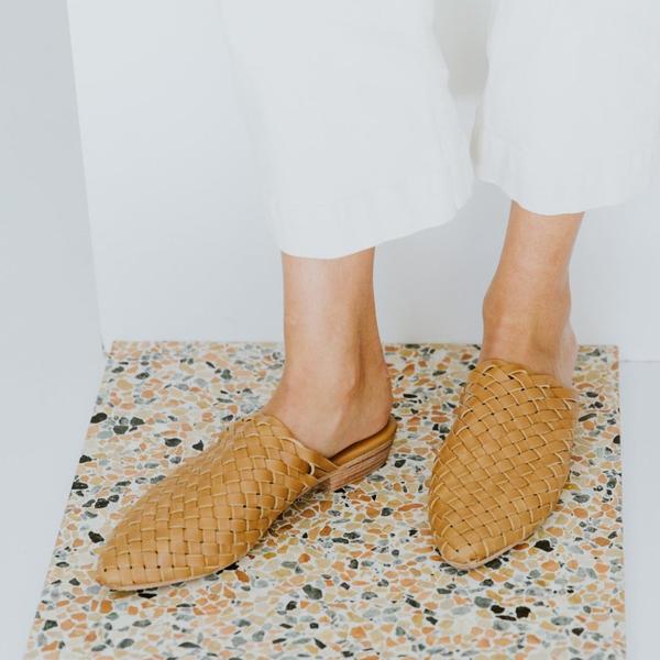 St. Agni Paris Woven Mule - Almond 