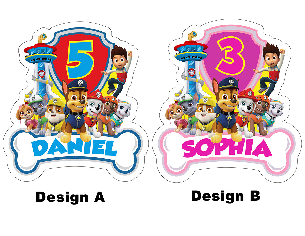 Personalized Paw Patrol Cake Topper Paw Patrol Birthday Cake Topper Tracy Digital Design