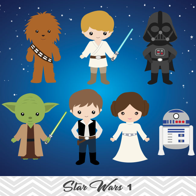 Aan de overkant ruilen web Star Wars Digital Clip Art, Star Wars Party Clipart, 00178 – Tracy Digital  Design