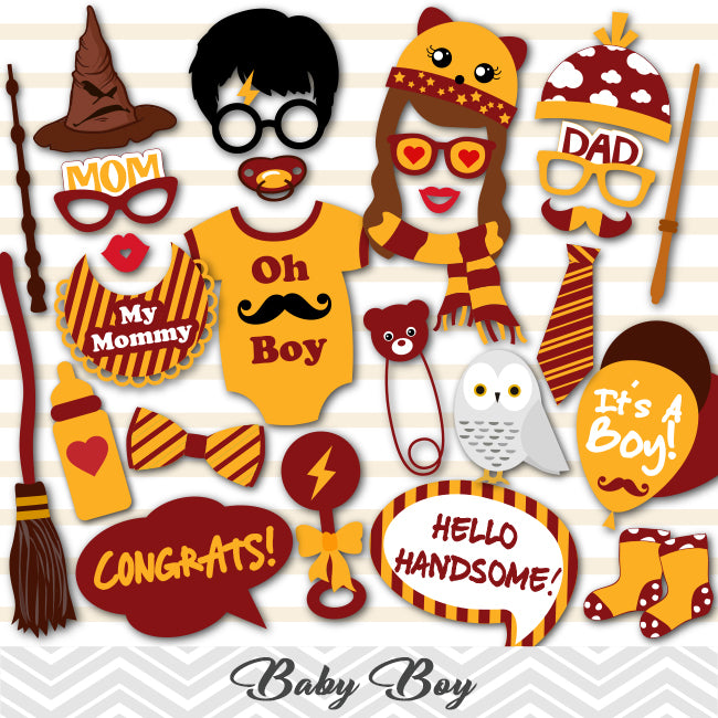 Download Printable Harry Potter Boy Baby Shower Photo Booth Props ...