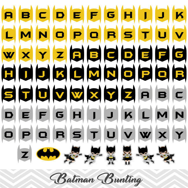 Printable Batman Banner, Digital Batman Bunting, Printable Superhero P –  Tracy Digital Design