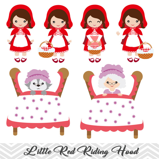 Little Red Riding Hood Digital Clip Art Tracy Digital Design