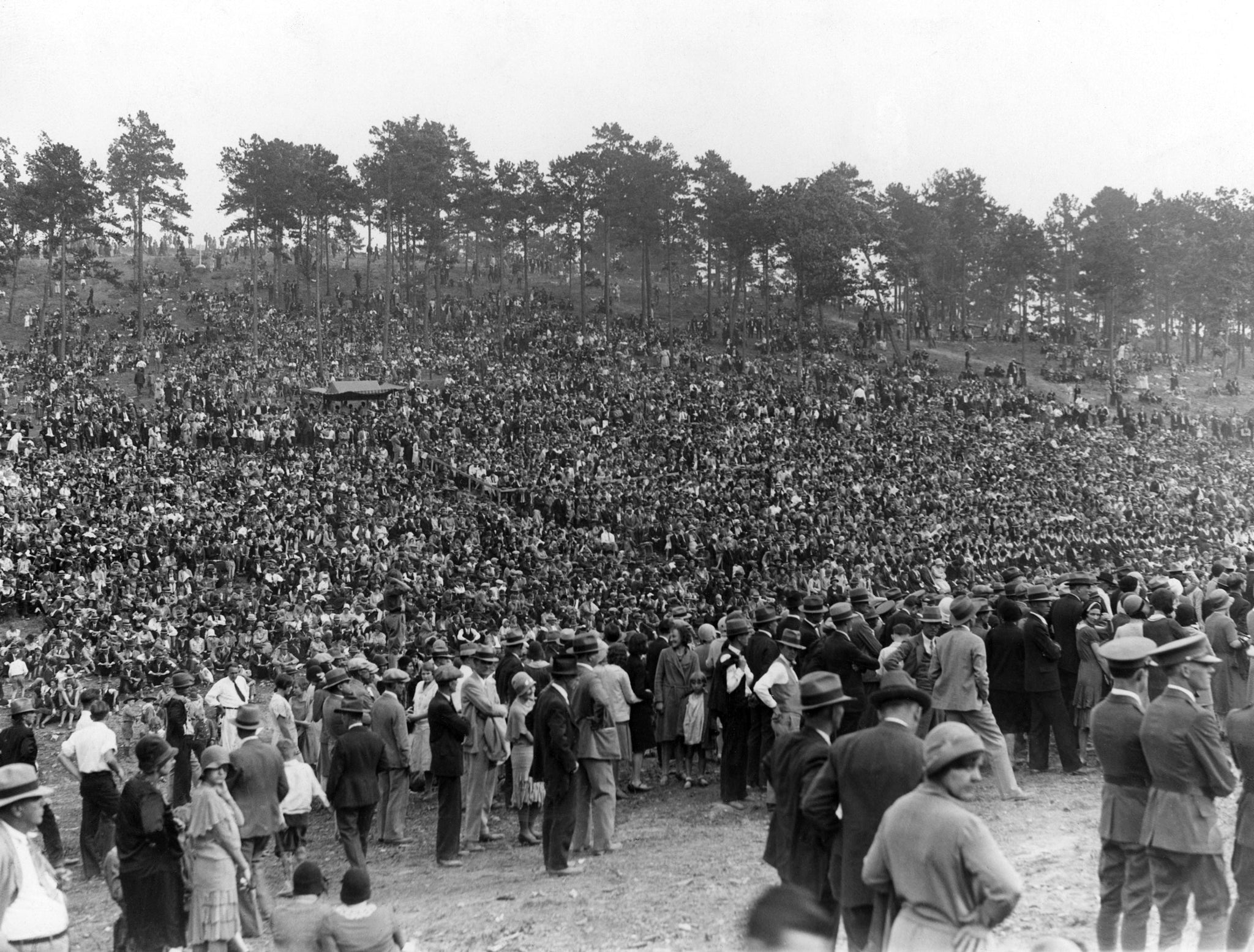 Part of the crowd of 75,000 people gathered to see President Herbert Hoover speak at the 150th anniversary celebration of the Battle of Kings Mountain in 1930. -- Courtesy of Loretta Cozart