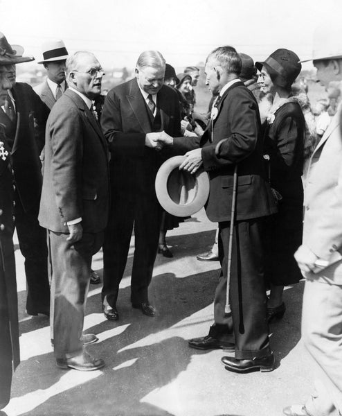 President Herbert Hoover arriving in Kings Mountain for the 150th anniversary celebration of the Battle of Kings Mountain in 1930. -- Courtesy of Loretta Cozart