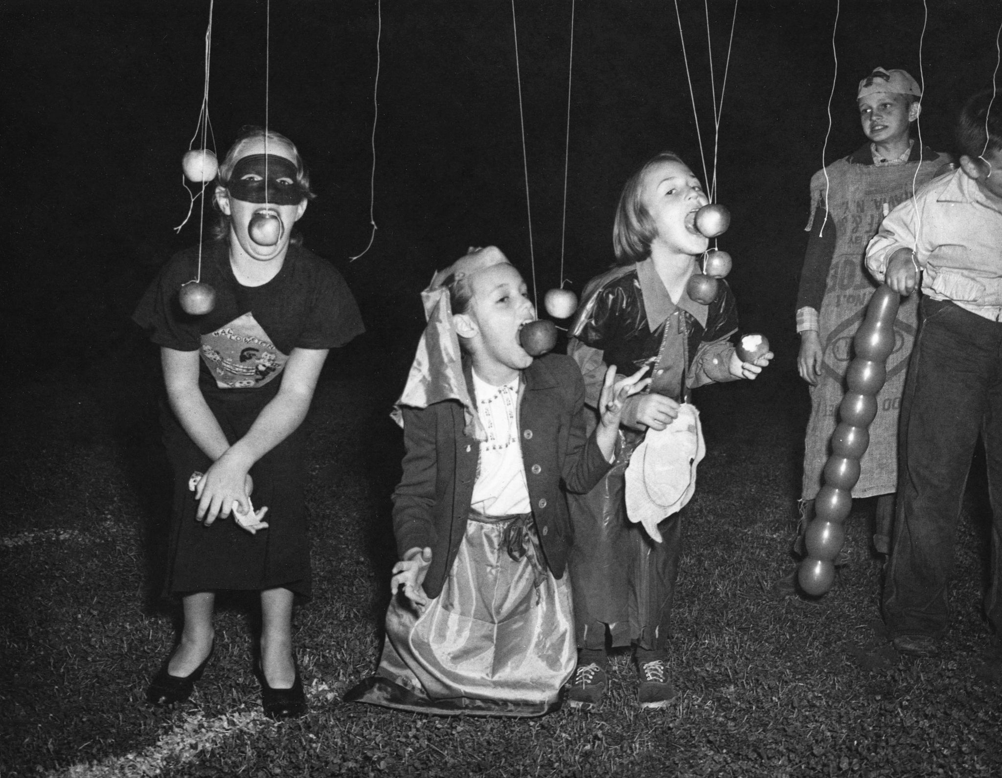 Community Halloween party held at the Asheboro High School stadium, 1953. -- Courtesy of Randolph County Public Library 
