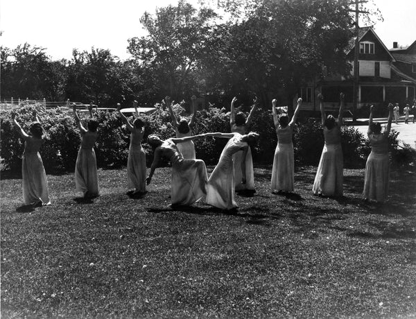 “Orchesis” performing a dance for the Mankato State Teacher’s College Mother’s Day program, 1933. -- Courtesy University Archives at Minnesota State University, Mankato / msu10228 collection