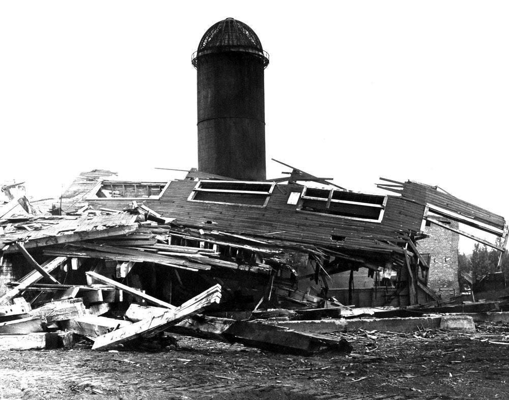 The sawmill and power house buildings on the Shevlin-Hixon Lumber Co. site were demolished over several years after the mill’s closure in 1950.