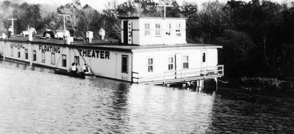 The Original Floating Theater sinking into the Roanoke River, 1938. COURTESY NORFOLK PUBLIC LIBRARY