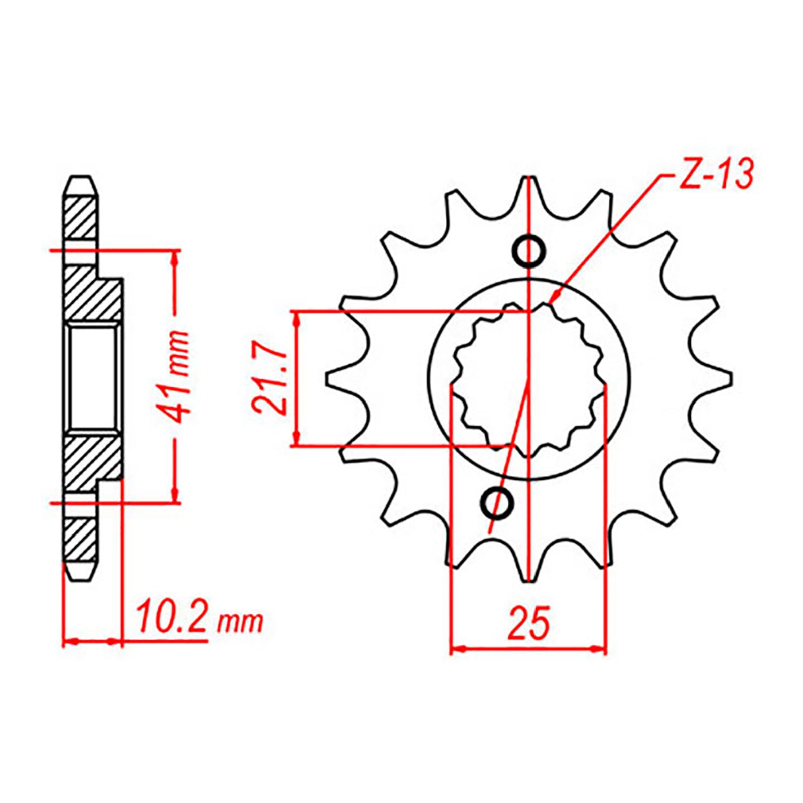 MTX PARTS MTX 308 Steel Front Sprocket #520