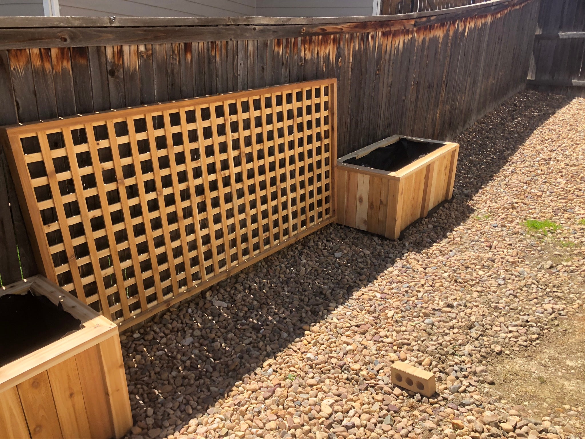 wood framed lattice panels