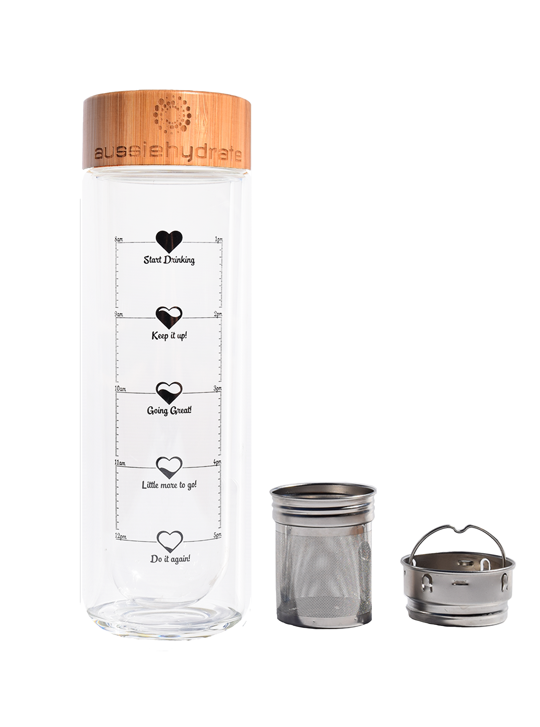 THE PACIFIC Double walled glass bottle with infuser - 450 ml