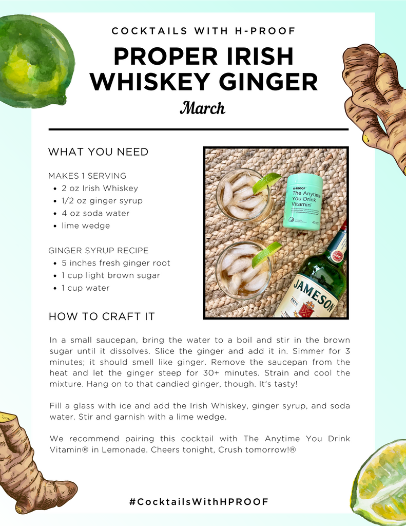 Cocktails with H-PROOF: Proper Irish Whiskey Ginger