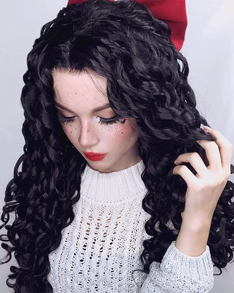 curly lace wigs synthetic