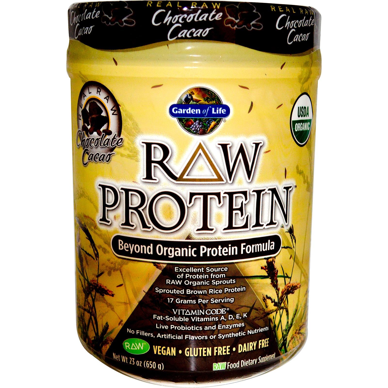 Raw Protein Chocolate Garden Of Life Dietary Supplement In