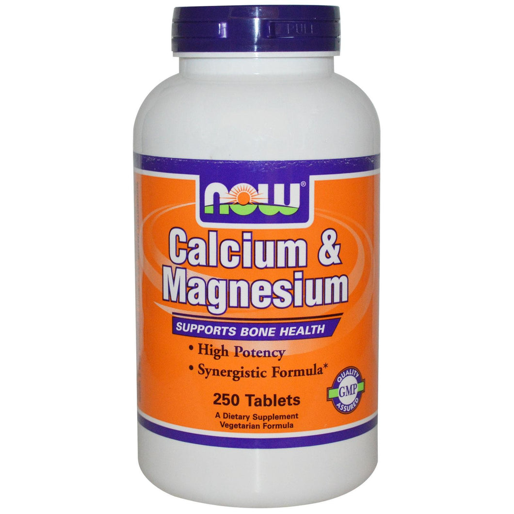 Buy Now Foods Calcium & Magnesium Dietary Supplement for High Potency ...