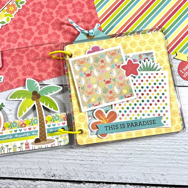 FREE 20-page PARADISE Scrapbook Album Instructions & Photos - Playing with  Paper