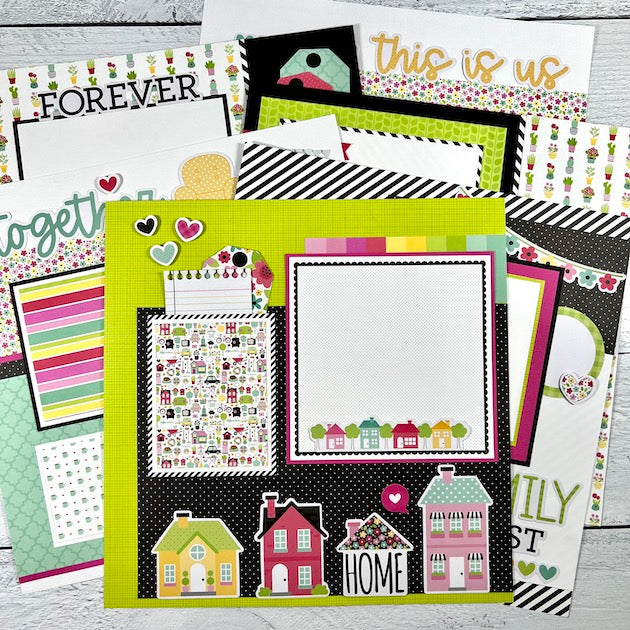 Premade Pages FAMILY FLOWER 12X12 Scrapbook Page – Scrapbooksrus