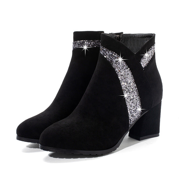 bling ankle booties